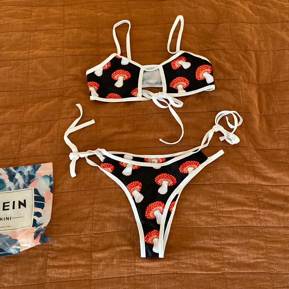 Shein two piece mushroom bikini set